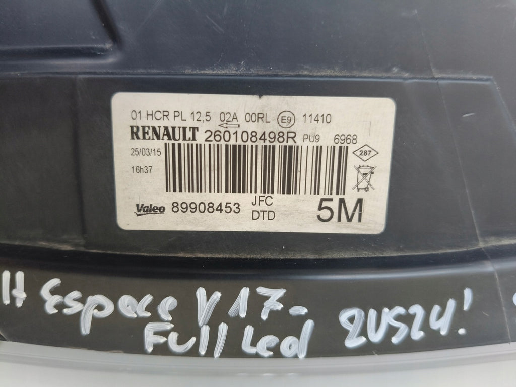 Frontscheinwerfer Renault Espace V 260108498R Full LED Rechts Headlight SCH2237449528mm