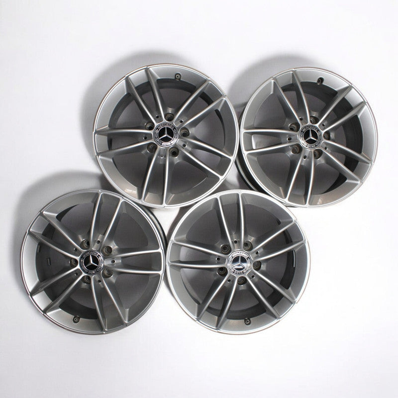 4x Alufelge 16 Zoll 6.5" 5x112 44ET Glanz Silber A1774010100 Mercedes-Benz W177