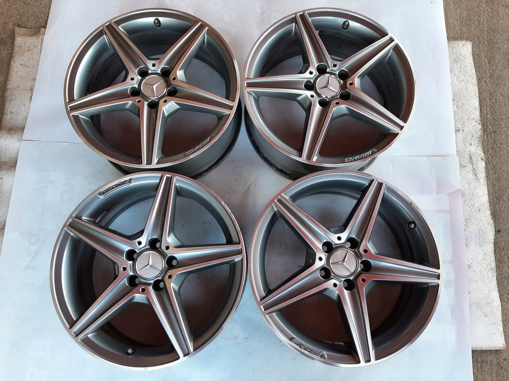 4x Alufelge 18 Zoll 7.5" 5x112 44ET Glanz Grau Mercedes-Benz W205 A205 Mg FEL6188475705se