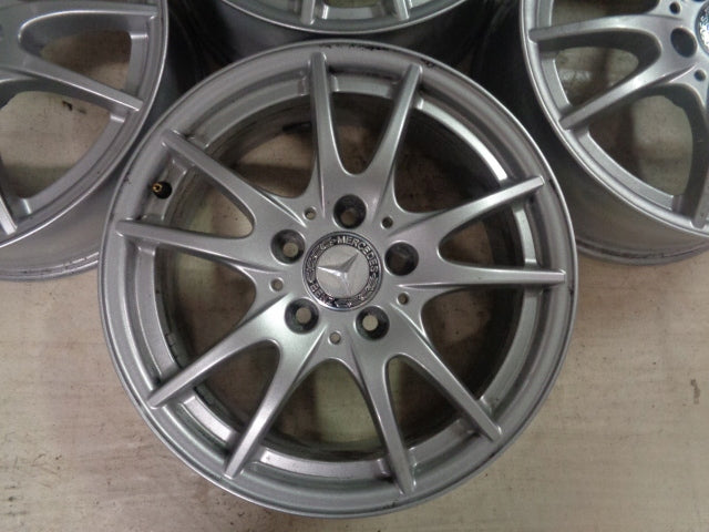 4x Alufelge 16 Zoll 6.5" 5x112 49ET Glanz Silber A2464010800 Mercedes-Benz FEL3829578498lg