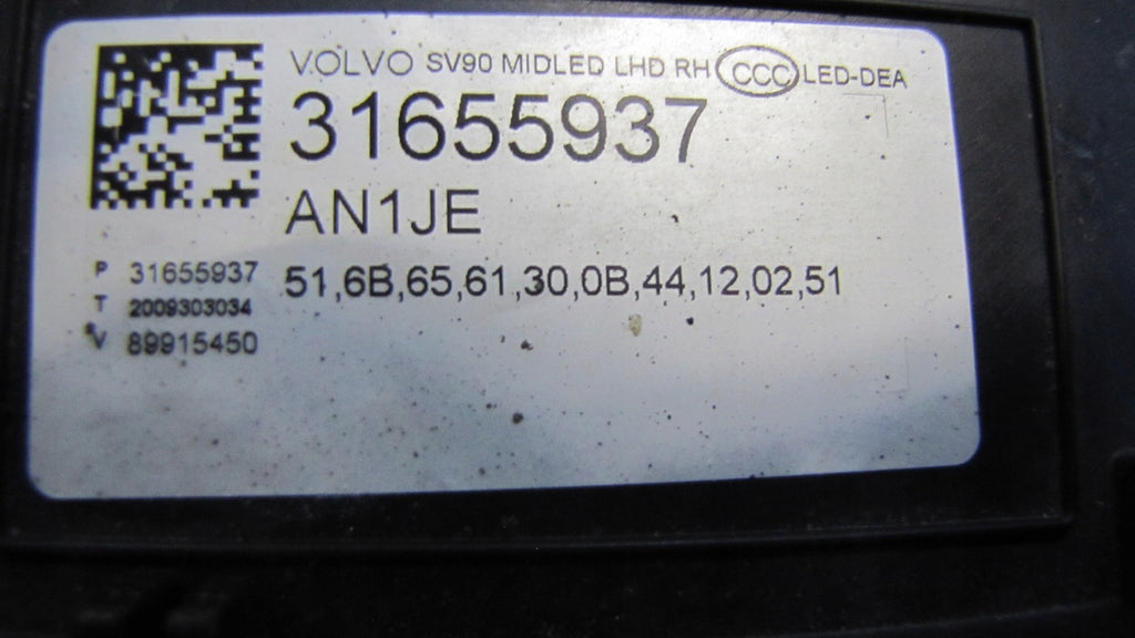 Frontscheinwerfer Volvo S90 V90 31655937 LED Rechts Scheinwerfer Headlight SCH1634997521la