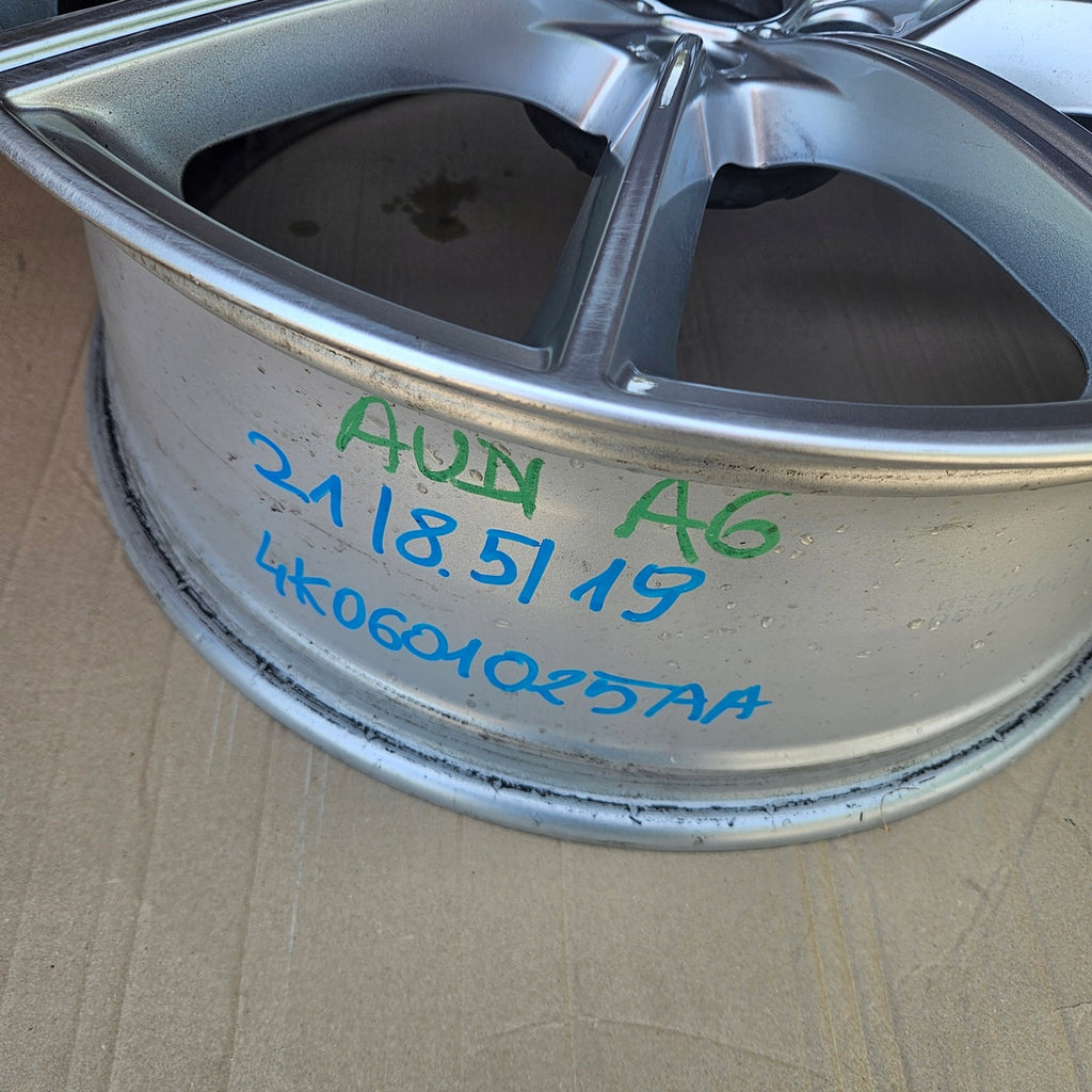 1x Alufelge 21 Zoll 8.5" 5x112 19ET Glanz Silber 4K0601025AA Audi Rim Wheel FEL7665801136pr
