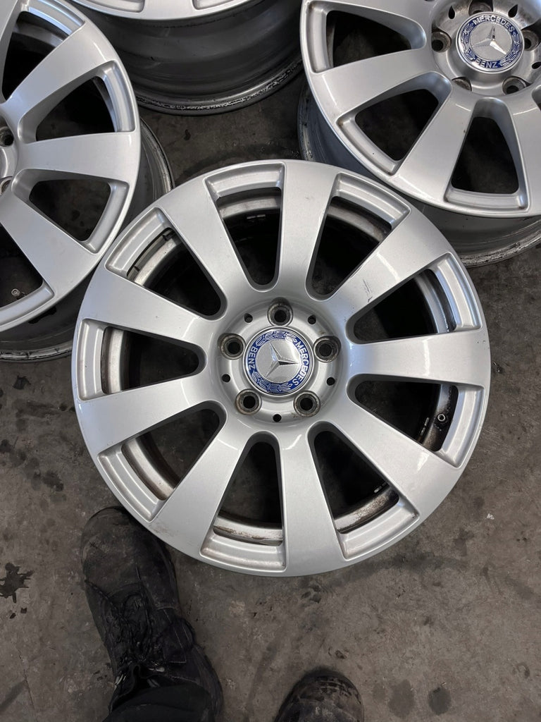 4x Alufelge 16 Zoll 7.0" 5x112 38ET Glanz Silber A2124010002 Mercedes-Benz FEL7797380198ch