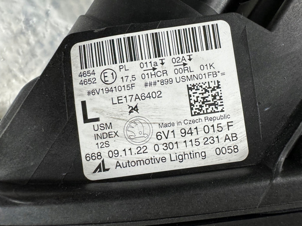 Frontscheinwerfer Skoda Fabia III 6V1941015F Full LED Links Headlight