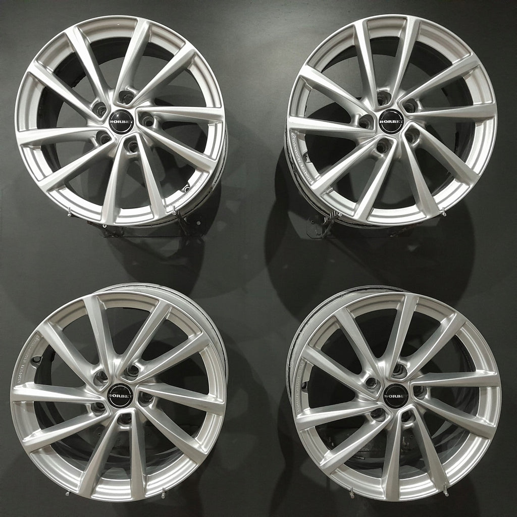 4x Alufelge 17 Zoll 7.0" 5x112 47ET Glanz Silber KBA50269 VW Golf V I Jetta FEL9504180476eh