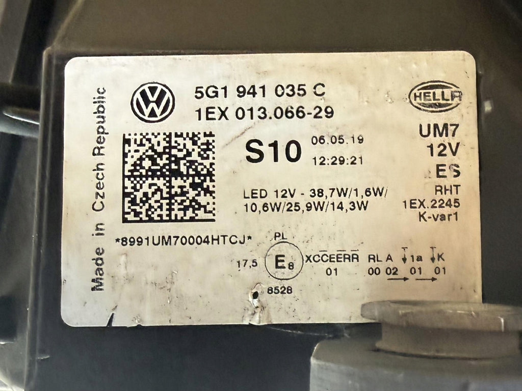 Frontscheinwerfer VW Golf VII 5G1941035C Links Scheinwerfer Headlight SCH7942941393wc