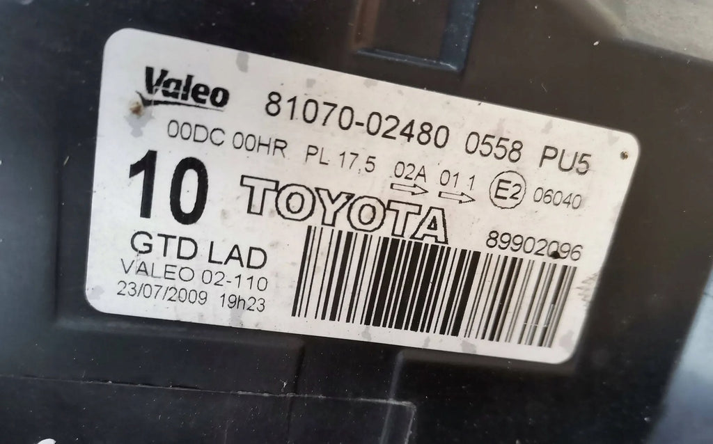 Frontscheinwerfer Toyota Auris 81070-02480 Xenon Links Scheinwerfer Headlight