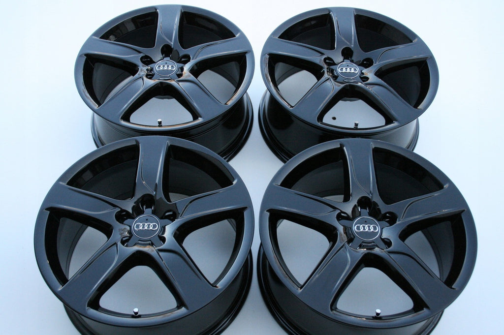 4x Alufelge 18 Zoll 8.0" 5x112 41ET Glanz Schwarz 4G9601025E Audi A6 Allroad