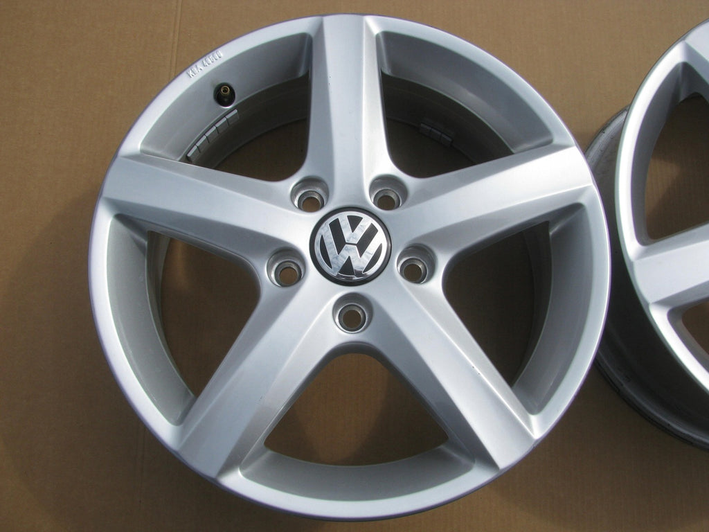 1x Alufelge 16 Zoll 6.0" 5x112 50ET Matt Silber 5K0071496 VW Golf Vi Rim Wheel