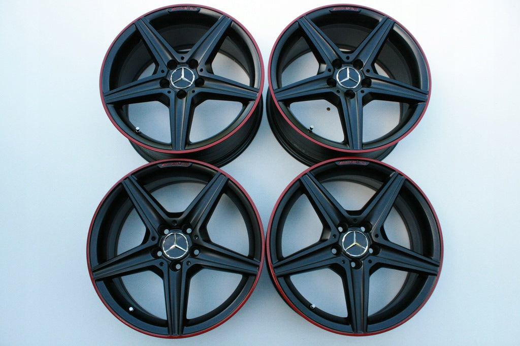 4x Alufelge 18 Zoll 7.5" 5x112 44ET Matt Schwarz A2054011100 Mercedes-Benz Amg FEL7123664181mt