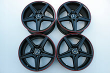 Laden Sie das Bild in den Galerie-Viewer, 4x Alufelge 18 Zoll 7.5" 5x112 44ET Matt Schwarz A2054011100 Mercedes-Benz Amg FEL7123664181mt