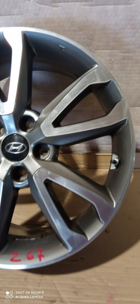 1x Alufelge 18 Zoll 7.5" 5x114.3 49ET Glanz Grau 52910-A1185 Hyundai Santa Fe