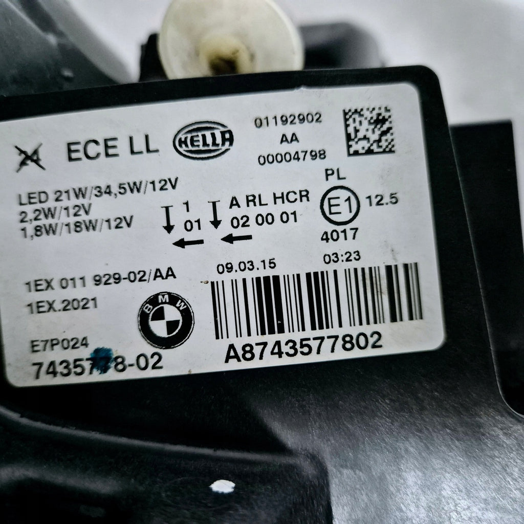 Frontscheinwerfer BMW 1 F20 A8743577802 LED Rechts Scheinwerfer Headlight SCH3247118381kr