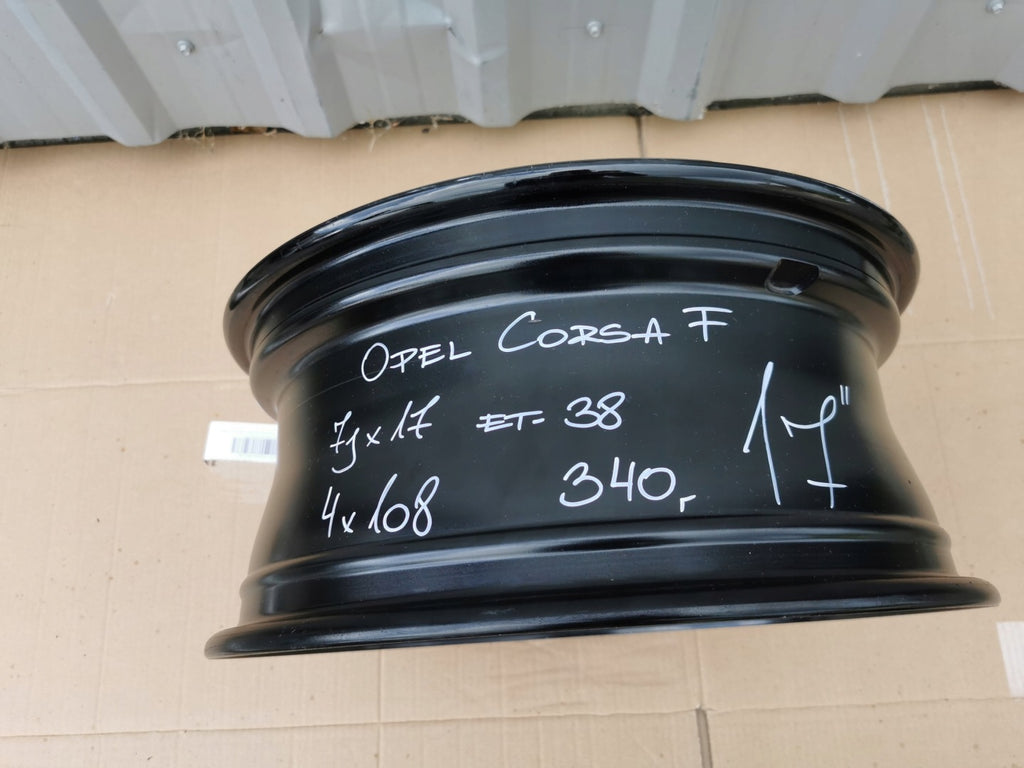 1x Alufelge 17 Zoll 7.0" 4x108 38ET Glanz Schwarz Opel Corsa F Rim Wheel FEL7665257055hk