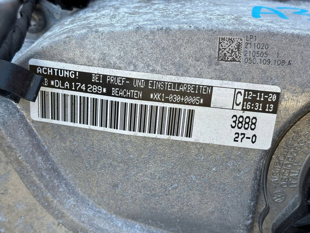 Motor Audi A3 DLA 1.0 TFSI 110PS 81kW 70TKm 2020 Benzin Engine Komplett