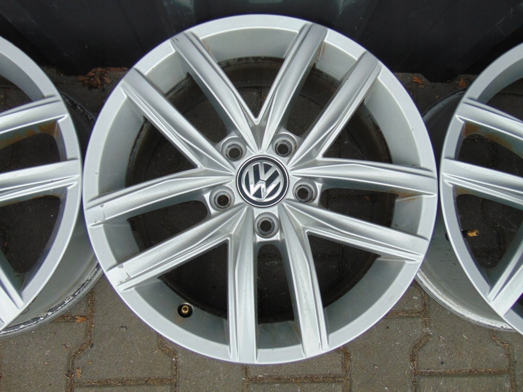 4x Alufelge 16 Zoll 6.5" 5x112 46ET Glanz Silber 5G0601025CS VW Golf VII I FEL9307844790vo