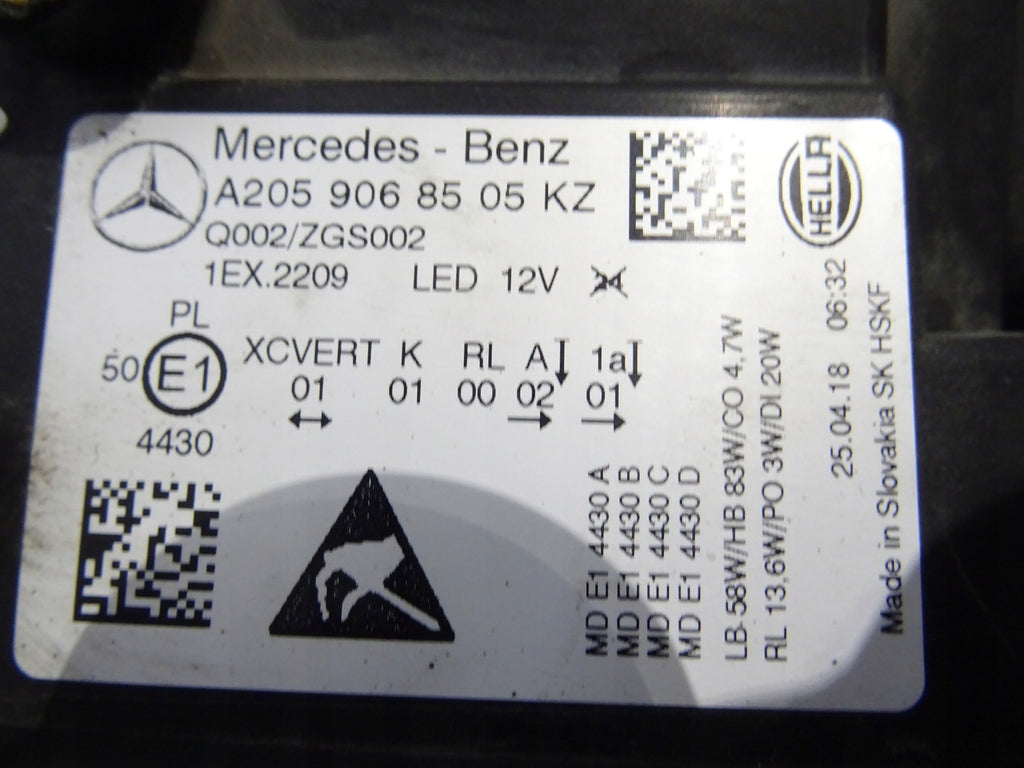 Frontscheinwerfer Mercedes-Benz W205 A2059068505KZ LED Links Headlight SCH4756282128uz