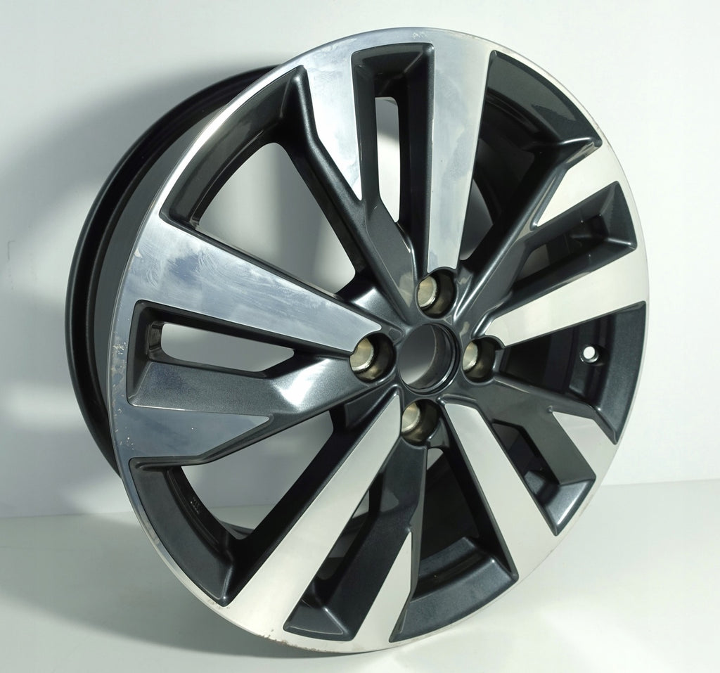 1x Alufelge 17 Zoll 6.5" 4x100 50ET Glanz Graphit AC4CH-T6 Nissan Micra V Clio