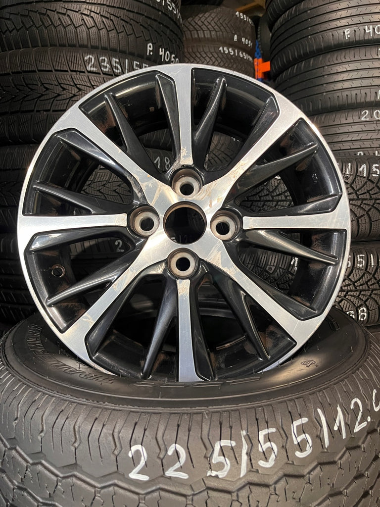 1x Alufelge 15 Zoll 5.0" 4x100 39ET Glanz Schwarz 426110DJ10 Toyota Aygo FEL5010872398wi