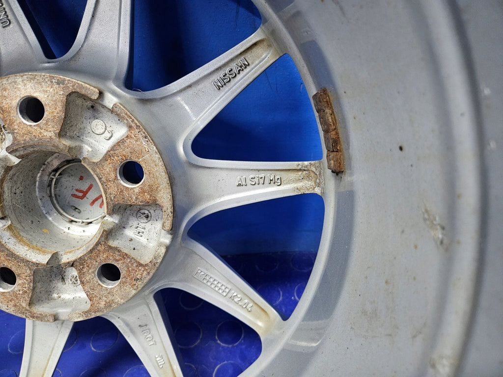 1x Alufelge 16 Zoll 6.5" 5x114.3 40ET Glanz Silber KE409-3Z110 Nissan Rim Wheel FEL6920604025uh