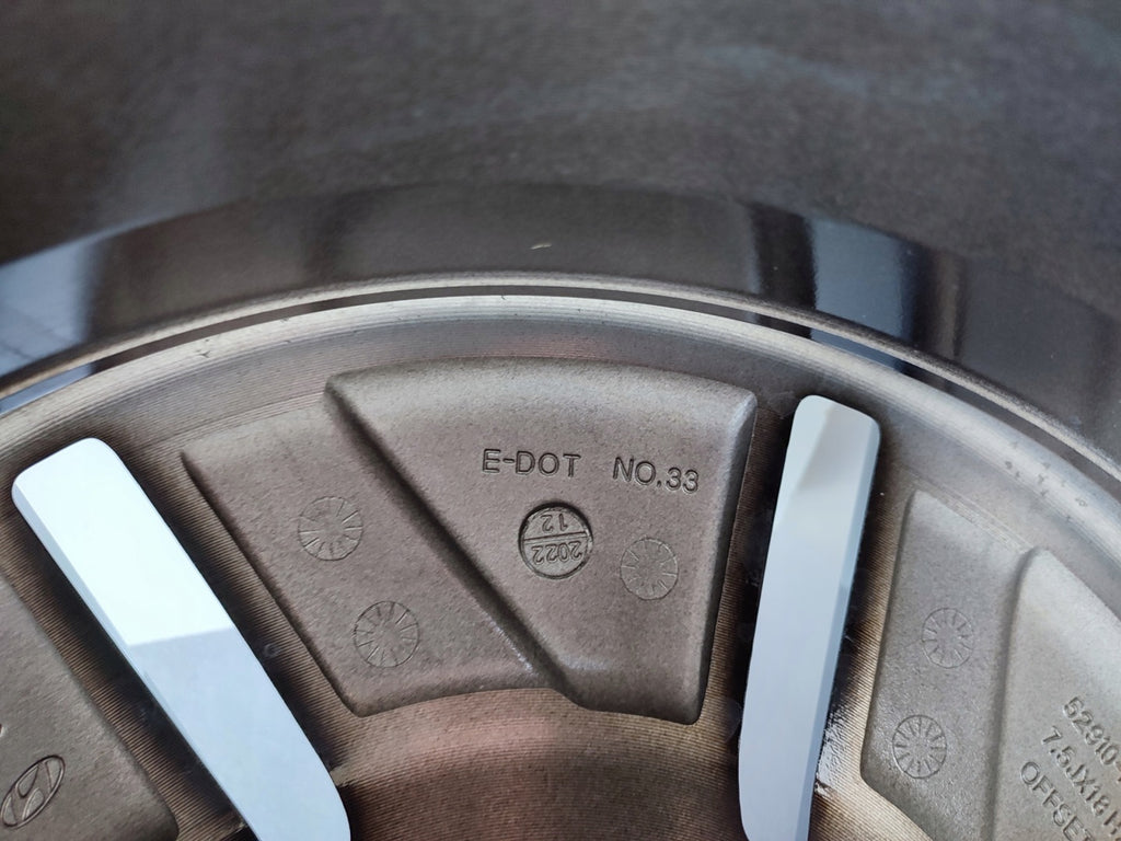 1x Alufelge 18 Zoll 7.5" 5x114.3 51ET Glanz Schwarz 52910-KL110 Hyundai Ioniq FEL4836995292dn