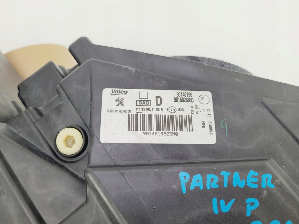Frontscheinwerfer Peugeot Partner 9816826880 Rechts Scheinwerfer Headlight SCH4782488997mu