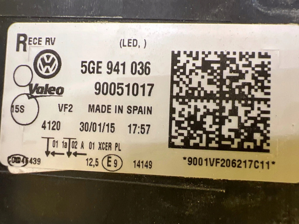Frontscheinwerfer VW Golf VII 5GE941036 LED Rechts Scheinwerfer Headlight SCH1824393007is