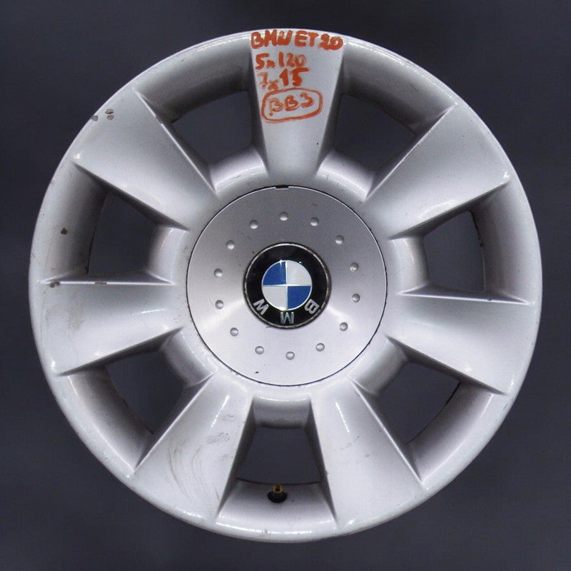 1x Alufelge 15 Zoll 7.0" 5x120 20ET Glanz Silber BMW E39 E34 Rim Wheel