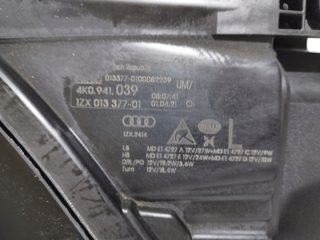 Frontscheinwerfer Audi A6 C8 4K0941039 4K0941040 LED Ein Satz Headlight