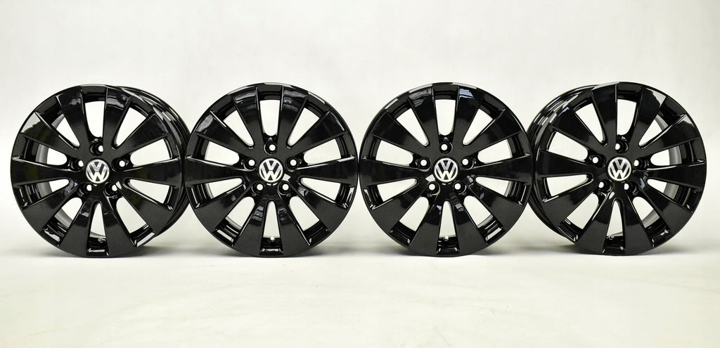 4x Alufelge 16 Zoll 7.0" 5x112 45ET Glanz Schwarz 3C0601025C VW Passat Rim Wheel FEL9236843685ie