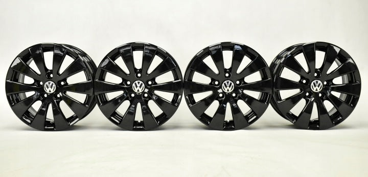 4x Alufelge 16 Zoll 7.0" 5x112 45ET Glanz Schwarz 3C0601025C VW Passat Rim Wheel FEL9236843685ie