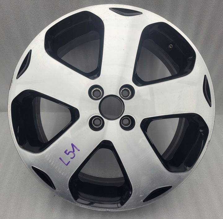 1x Alufelge 16 Zoll 6.5" 4x100 43ET Glanz Schwarz 529101W400 Kia Rio Iii FEL3443028895bd
