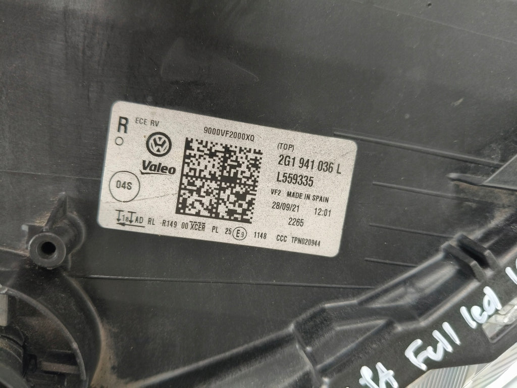 Frontscheinwerfer VW Polo 2G1941036L Full LED Rechts Scheinwerfer Headlight SCH2553970728ou