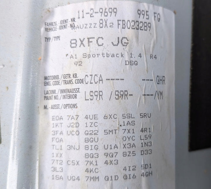 Motor Audi A1 CZC 1.4 TFSI 125PS 92kW 128TKm 2010 Benzin Engine Komplett MOT6252931245mh