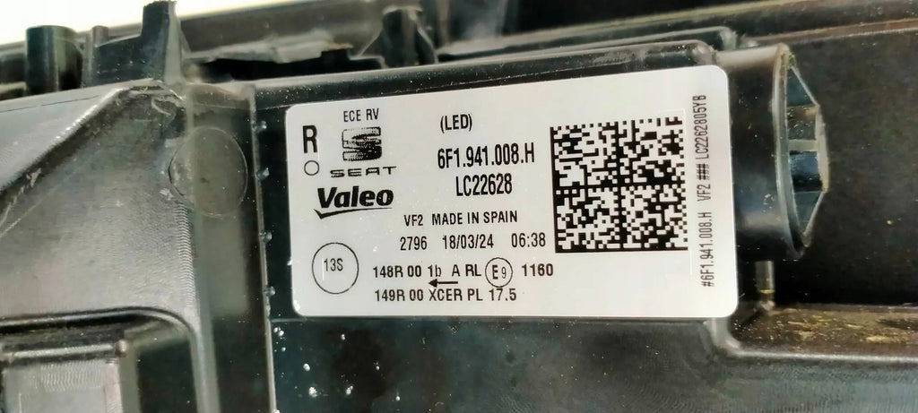 Frontscheinwerfer Seat Ibiza 6F1941008H Rechts Scheinwerfer Headlight