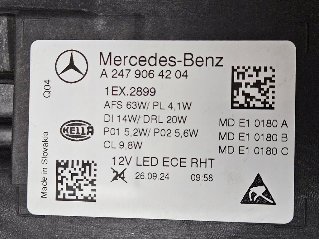 Frontscheinwerfer Mercedes-Benz W247 2479064204 Full LED Rechts Headlight SCH3342360467zy
