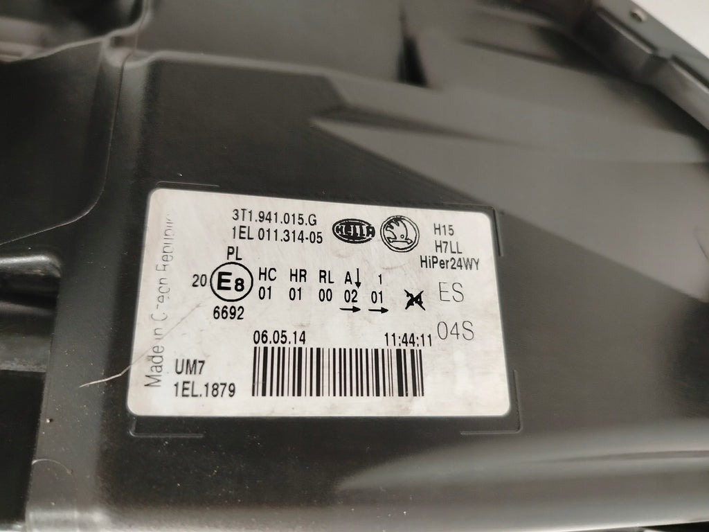 Frontscheinwerfer Skoda Superb II 3T1941015G Ein Stück (Rechts oder Links)