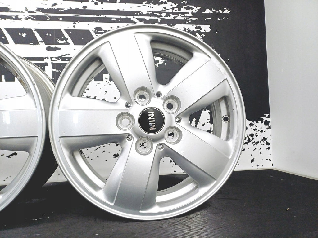 4x Alufelge 15 Zoll 5.5" 5x112 46ET Glanz Silber 6855101 Mini Rim Wheel