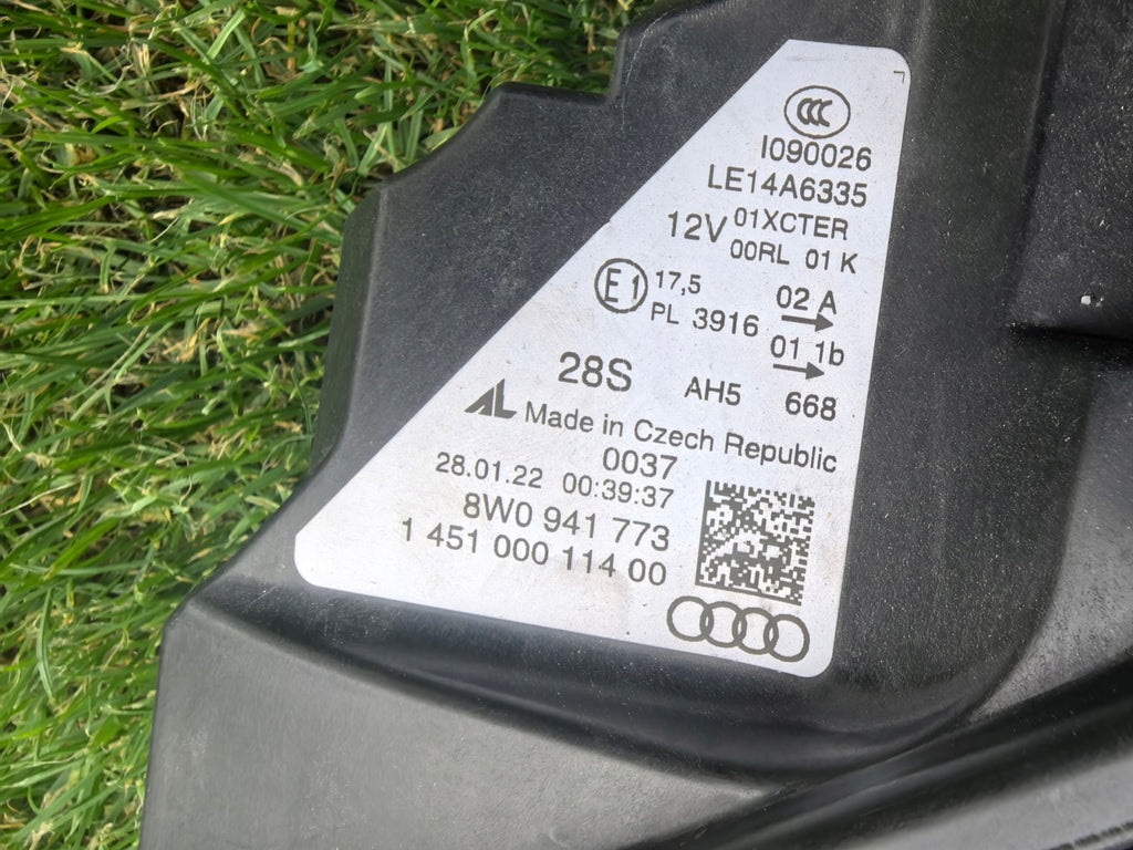 Frontscheinwerfer Audi A4 B9 8W0941773 Full LED Links Scheinwerfer Headlight SCH6256361815wt