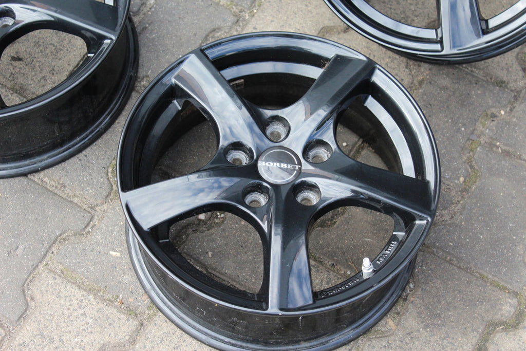 4x Alufelge 15 Zoll 5.5" 5x112 46ET Glanz Schwarz Audi I Rim Wheel FEL8452208896gk