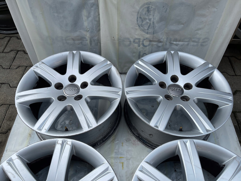 4x Alufelge 16 Zoll 7.0" 5x112 42ET Matt Silber Audi C6 Rim Wheel