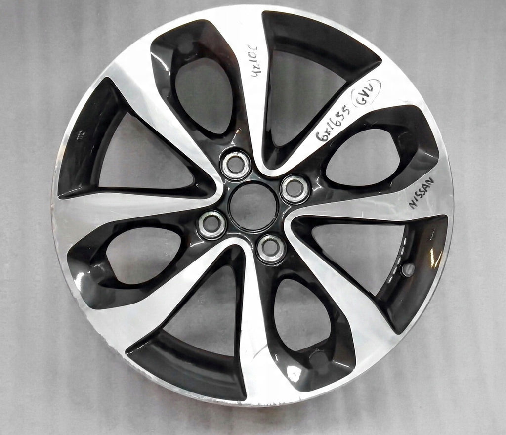 1x Alufelge 16 Zoll 6.0" 4x100 55ET Glanz Graphit 3HM3A Mg Micra Rim Wheel