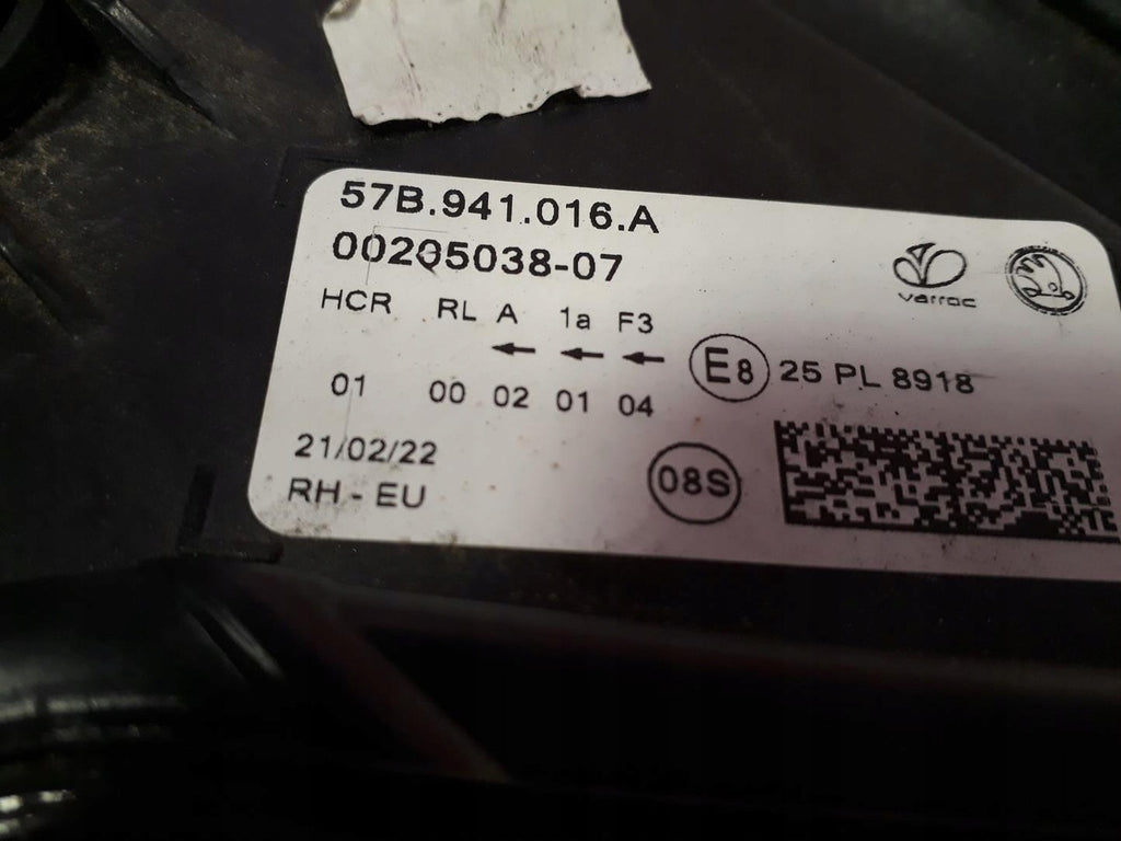Frontscheinwerfer Skoda Karoq 57B941016A Rechts Scheinwerfer Headlight SCH3913185832tw