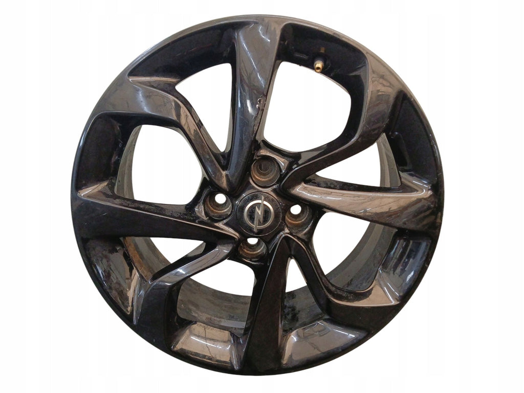 1x Alufelge 16 Zoll 6.5" 4x100 40ET Glanz Schwarz 13380636 Opel Corsa E FEL8167835210oe