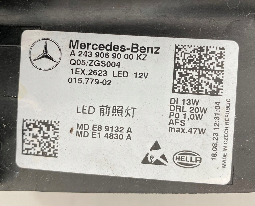 Frontscheinwerfer Mercedes-Benz Eqb A2439069000 Vorderseite Headlight SCH6542057827sc