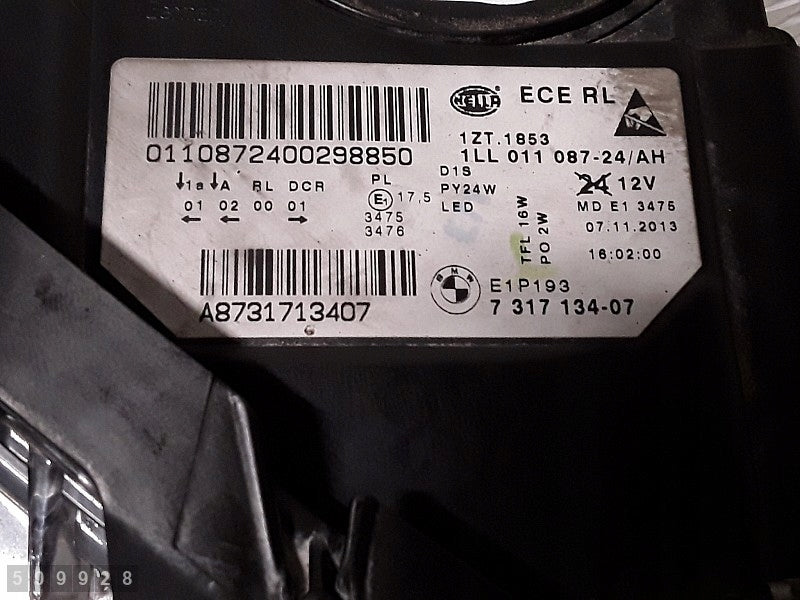 Frontscheinwerfer BMW 5 F11 73 1713407 Rechts Scheinwerfer Headlight SCH2877241564uj