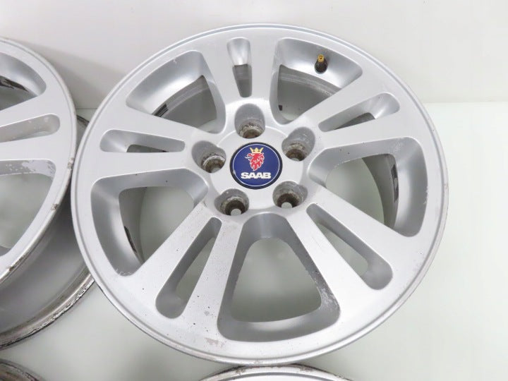 4x Alufelge 16 Zoll 6.5" 5x110 41ET Glanz Silber 12804095 Saab I Rim Wheel FEL2578831969yi