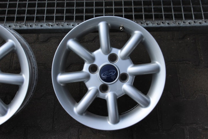 4x Alufelge 14 Zoll 5.0" 4x108 36ET Glanz Silber Ford Rim Wheel FEL3043281208hb