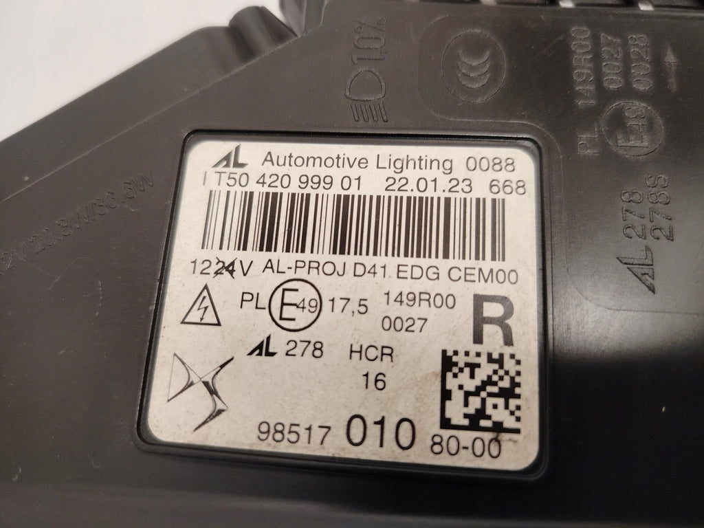 Frontscheinwerfer Citroën Ds4 9830973980 9851701080 LED Rechts oder Links