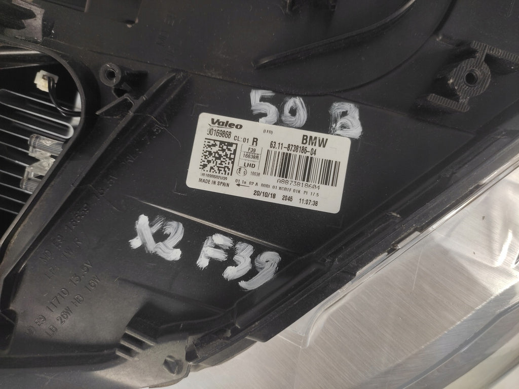 Frontscheinwerfer BMW X2 F39 8738186-04 Full LED Rechts Scheinwerfer Headlight SCH3189830751zu